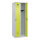 C+P Kleiderspind Evolo PLUS 600 x 1.850 x 500 mm (B x H x T) 2 Abteile Stahl Farbe der Front: clowngrün Farbe des Korpus: lichtgrau