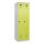 C+P Kleiderspind Evolo PLUS 600 x 1.850 x 500 mm (B x H x T) 2 Abteile Stahl Farbe der Front: clowngrün Farbe des Korpus: lichtgrau