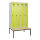 C+P Kleiderspind Evolo PLUS 1.200 x 2.120 x 815 mm (B x H x T) 4 Abteile Stahl/Buche-Hartholz Farbe der Front: clowngrün Farbe des Korpus: lichtgrau