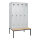C+P Kleiderspind Evolo PLUS 1.200 x 2.120 x 815 mm (B x H x T) 4 Abteile Stahl/Buche-Hartholz Farbe der Front: lichtgrau Farbe des Korpus: lichtgrau