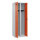 C+P Kleiderspind Evolo PLUS 600 x 1.850 x 500 mm (B x H x T) 2 Abteile Stahl Farbe der Front: reinorange Farbe des Korpus: lichtgrau