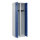 C+P Kleiderspind Evolo PLUS 600 x 1.850 x 500 mm (B x H x T) 2 Abteile Stahl Farbe der Front: enzianblau Farbe des Korpus: lichtgrau