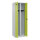 C+P Kleiderspind Evolo PLUS 600 x 1.850 x 500 mm (B x H x T) 2 Abteile Stahl Farbe der Front: clowngrün Farbe des Korpus: lichtgrau