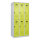 C+P Kleiderspind Evolo PLUS 900 x 1.850 x 500 mm (B x H x T) 3 Abteile Stahl Farbe der Front: clowngrün Farbe des Korpus: lichtgrau