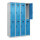 C+P Kleiderspind Evolo PLUS 1.200 x 1.850 x 500 mm (B x H x T) 4 Abteile Stahl Farbe der Front: lichtblau Farbe des Korpus: lichtgrau
