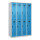 C+P Kleiderspind Evolo PLUS 1.200 x 1.850 x 500 mm (B x H x T) 4 Abteile Stahl Farbe der Front: lichtblau Farbe des Korpus: lichtgrau