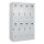 C+P Kleiderspind Evolo PLUS 1.200 x 1.850 x 500 mm (B x H x T) 4 Abteile Stahl Farbe der Front: lichtgrau Farbe des Korpus: lichtgrau