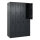 C+P Kleiderspind Evolo PLUS 1.200 x 1.850 x 500 mm (B x H x T) 4 Abteile Stahl Farbe der Front: schwarzgrau Farbe des Korpus: schwarzgrau