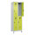 C+P Kleiderspind Evolo PLUS 600 x 1.950 x 500 mm (B x H x T) 2 Abteile Stahl Farbe der Front: clowngrün Farbe des Korpus: lichtgrau