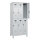 C+P Kleiderspind Evolo PLUS 900 x 1.950 x 500 mm (B x H x T) 3 Abteile Stahl Farbe der Front: lichtgrau Farbe des Korpus: lichtgrau