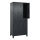 C+P Kleiderspind Evolo PLUS 900 x 1.950 x 500 mm (B x H x T) 3 Abteile Stahl Farbe der Front: schwarzgrau Farbe des Korpus: schwarzgrau