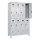 C+P Kleiderspind Evolo PLUS 1.200 x 1.950 x 500 mm (B x H x T) 4 Abteile Stahl Farbe der Front: lichtgrau Farbe des Korpus: lichtgrau