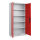 C+P Flügeltürenschrank Acurado 1.000 x 1.950 x 400 mm (B x H x T) 4 Fachböden Stahl Farbe der Front: verkehrsrot Farbe des Korpus: lichtgrau