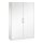 C+P Flügeltürenschrank Asisto 1.200 x 1.980 x 435 mm (B x H x T) 4 Fachböden Stahl Farbe der Front: weiß Farbe des Korpus: weiß