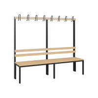 C+P Umkleidebank Solid 2.000 x 1.716 x 412 mm (B x H x T)...
