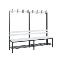 C+P Umkleidebank Solid 2.000 x 1.716 x 412 mm (B x H x T)...