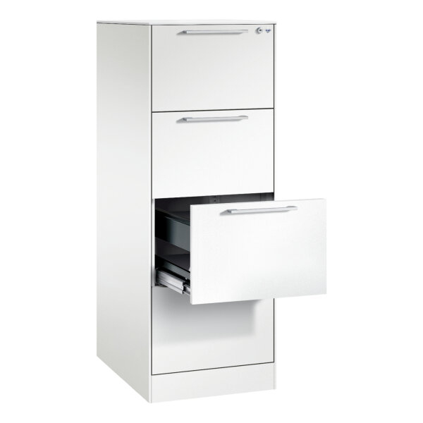 C+P Hängeregistraturschrank Asisto 440 x 1.298 x 600 mm (B x H x T) Stahl, lackiert Farbe der Front: verkehrsweiß Farbe des Korpus: verkehrsweiß