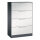 C+P Hängeregistraturschrank Asisto 800 x 1.310 x 435 mm (B x H x T) Stahl, lackiert Farbe der Front: lichtgrau Farbe des Korpus: schwarzgrau