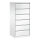 C+P Karteischrank Acurado 553 x 1.357 x 590 mm (B x H x T) 6 Schubladen Stahl, lackiert verkehrsweiß