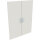 Geramöbel Flügeltür Flex 800 x 1.104 mm (B x H) Dreischicht-Feinspan, melaminharzbeschichtet weiß 2 St./Pack.