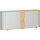 Geramöbel Rollladenschrank Flex 2.000 x 830 x 400 mm (B x H x T) 2 Fachböden silber buche