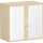 Geramöbel Rollladenschrank Flex 800 x 798 x 425 mm (B x H x T) 1 Fachboden silber ahorn