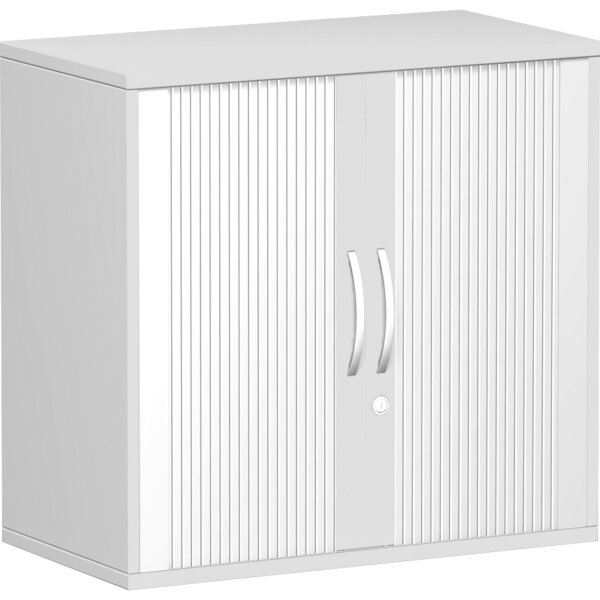Geramöbel Rollladenschrank Flex 800 x 798 x 425 mm (B x H x T) 1 Fachboden lichtgrau lichtgrau