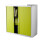 Paperflow Rollladenschrank easyOffice® 1.100 x 1.040 x 415 mm (B x H x T) 2 Fachböden grün weiß