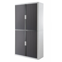 Paperflow Rollladenschrank easyOffice® 1.100 x 2.040 x 415 mm (B x H x T) 4 Fachböden anthrazit weiß