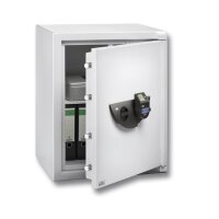 BURG-WÄCHTER Sicherheitsschrank WS Office-Line 802 E FP Innenmaße: 49,8 x 66,6 x 37 cm (B x H x T) 108,5mm Elektroschloss, Fingerabdruck Stahl hellgrau