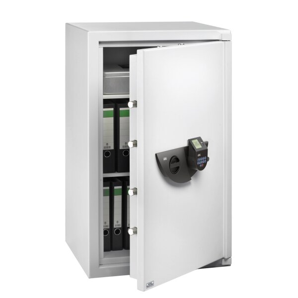 BURG-WÄCHTER Sicherheitsschrank WS Office-Line 804 E FP Innenmaße: 49,8 x 94,6 x 37 cm (B x H x T) 108,5mm Elektroschloss, Fingerabdruck Stahl hellgrau