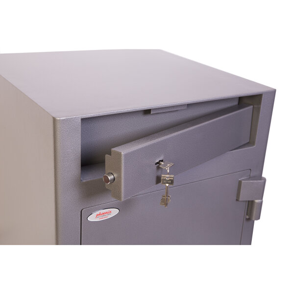 Phoenix Tresor Cashier Deposit 49,5 x 70,8 x 45 cm (B x H x T) Stahl graphitgrau