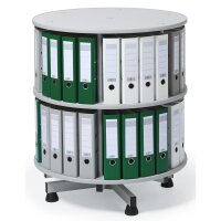 Ordnersäule 100cm 0,93m 2 Etagen 72 Ordner drehbar...