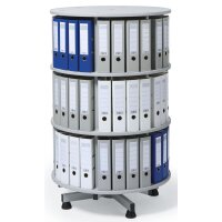Ordnersäule 80cm 1,3m 3 Etagen 72 Ordner drehbar...