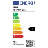 MAUL Stehleuchte MAULjet D, E je Lichtquelle: 2 x 21 kWh/1.000h LED silber