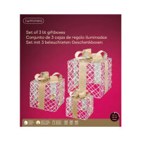 LUMINEO Lichtfigur Geschenkschachtel Innenbereich 15 x 15...
