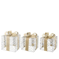 LUMINEO Lichtfigur Geschenkschachtel Innenbereich 15 x 15...