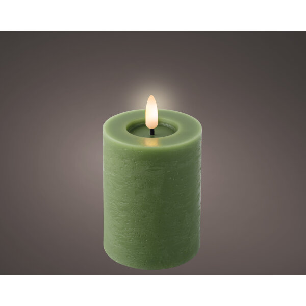 LUMINEO LED Kerze 7 x 11,2 cm (Ø x H) 80h Wachs grün