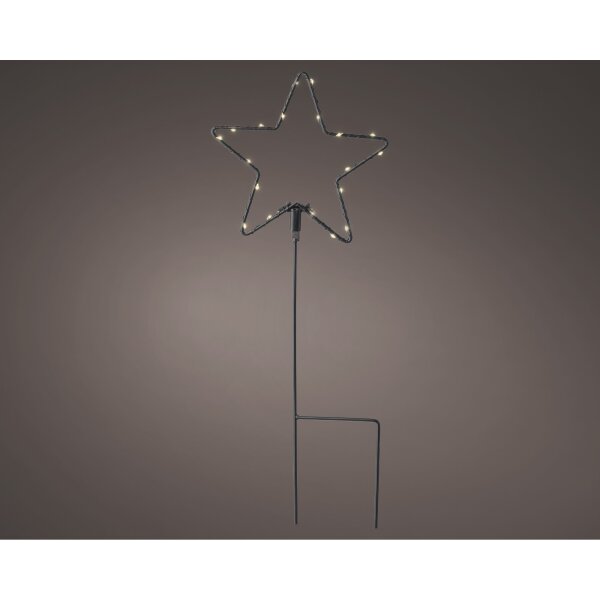 LUMINEO Lichtfigur Stern Außenbereich 15 x 15 x 0,5 cm (B x H x T) LED 20 LEDs Batterie