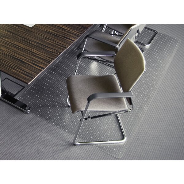 Soennecken Bodenschutzmatte 110 x 120 cm (B x T) Polyethylenterephthalat transparent