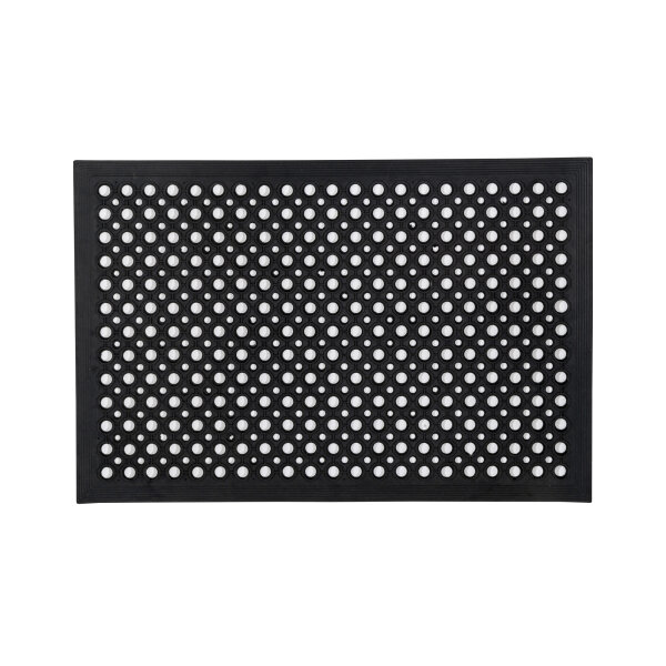 Doortex Anti-Ermüdungsmatte Außenbereich 90 x 120 cm (B x L) Gummi gelocht schwarz