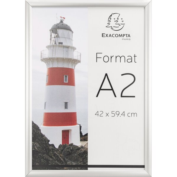 Exacompta Bilderwechselrahmen Office 45 x 62,4 x 1,2 cm (B x H x T) DIN A2 Aluminium alu