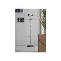 ALBA Garderobenständer Chromy 39 x 173 cm (Ø x H) Stahl schwarz