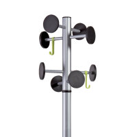 ALBA Garderobenständer STAN3 175cm silbergrau/schwarz