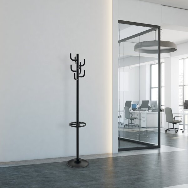 MAUL Garderobenständer MAULpolaris 36,5 x 177 cm (Ø x H) schwarz