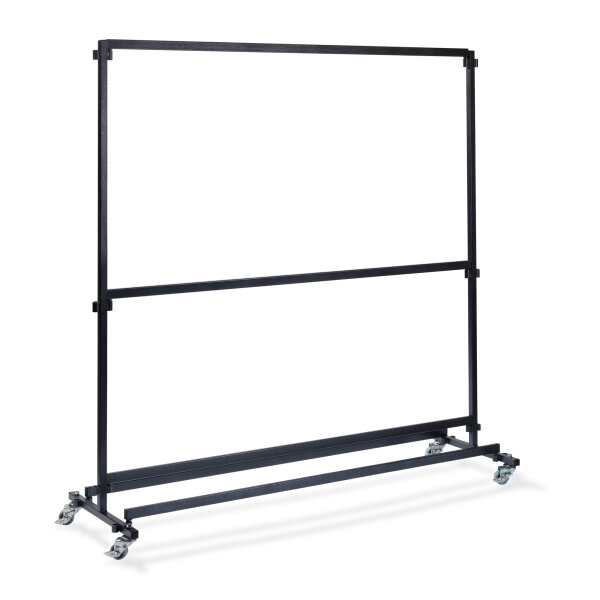 FEROS Garderobenständer Nordic 192 x 200 x 60 cm (B x H x T) Stahl, pulverbeschichtet hammerite silber