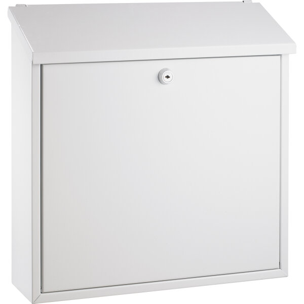ALCO Briefkasten 36 x 36 x 10 cm (B x H x T) Edelstahl weiß