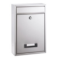 ALCO Briefkasten 21,5 x 32 x 8,5 cm (B x H x T) Edelstahl...