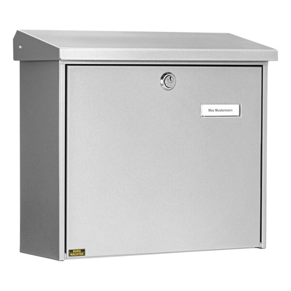 BURG-WÄCHTER Briefkasten Comfort 913 Ni 38 x 34 x 14,8 cm (B x H x T) Stahlblech silber, pulverbeschichtet