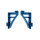 Fetra Haltehörner Sackkarre Fetra Sackkarre Wuppi 1722 5,5 x 3 x 8 cm (B x H x L) Stahl blau 2 St./Pack.